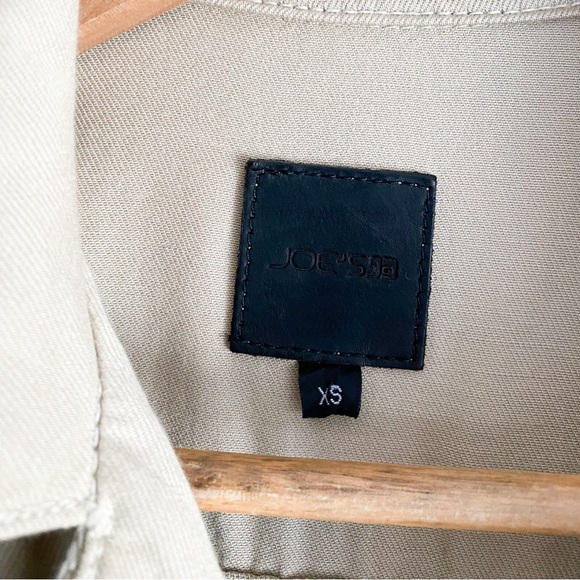 $198‼️Joe’s Jeans Denim Khaki Long Sleeves Collared Romper Military Cargo Safari - Picture 9 of 10